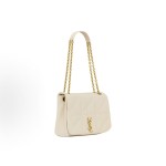 SAINT LAURENT YSL Jamie 4.3 Brand logo bronze accessory shoulder bag Medium-sized women retro white